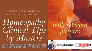 Homeopathy Clinical tips by Masters Quick approach to homeopathic medicines dranwaarhomeopthy [upl. by Jean-Claude]