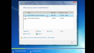 How to Install and Partition Windows 7 [upl. by Harlen]