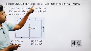 Zener Diode Problems in Tamil  Zener Diode as Voltage Regulator Problems in Tamil NEET Physics MCQs [upl. by Umberto]