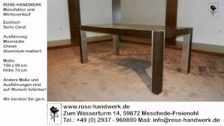 Esstisch Carat Holz Mooreiche Metall Chrom Alu matt [upl. by Ehtnax]