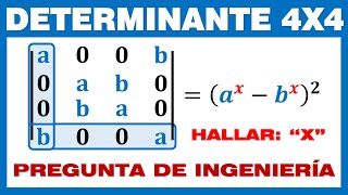 Determinante 4x4 Pregunta de Examen de Ingeniería [upl. by Anilok923]