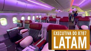 LATAM BUSINESS CLASS A MELHOR OPÇÃO DE VOO ENTRE O BRASIL E O CHILE A BORDO DO B787 [upl. by Airetak]