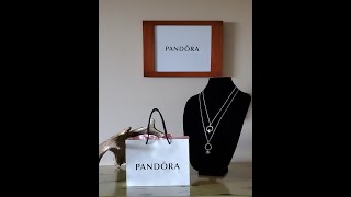 Pandora unboxing Tbar bracelet heart treble clef pink travel bag O charm and heart dangle [upl. by Armillas181]