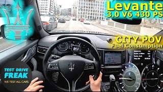 2022 Maserati Levante Modena S 30 V6 430 PS CITY POV DRIVE with Fuel Consumption [upl. by Ashla982]