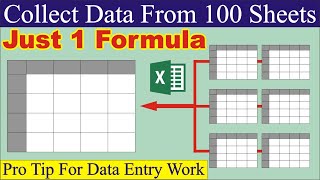 How to Collect Data From 100 Excel Sheets by Using Vlookup Formula Pro Tip [upl. by Beck]