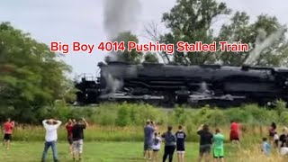 Big Boy Pushing stalled train Rare 4014 unionpacific edit traingang [upl. by Garrison100]