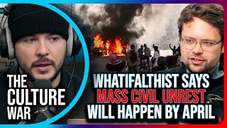 WhatIfAltHist Says MASS CIVIL UNREST Will Happen By April Scott Greer Says No Way [upl. by Atilol]