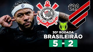 CORINTHIANS GOLEIA ATHLETICO COM GOLAÇO DE MEMPHIS DEPAY E DEIXA O Z4 DO BRASILEIRÃO Narração [upl. by Woodward289]