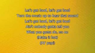 Jennifer Lopez  Lets Get Loud Lyrics In Video [upl. by Cruz]