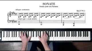 Beethoven “Moonlight Sonata” 1st mov Paul Barton FEURICH piano [upl. by Saref]