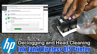 HP Ink Tank Wireless 415 Printer  Printhead Declogging and Head Cleaning Solution [upl. by Fromma311]