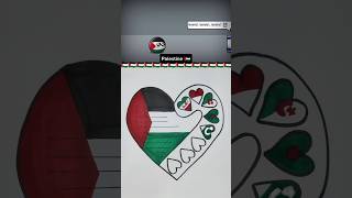 Palestine 🇵🇸 support countries flag drawing trending art countryballs shorts [upl. by Cirdor]