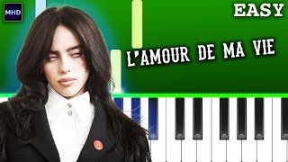 Billie Eilish  L’AMOUR DE MA VIE  Piano Tutorial [upl. by Sarge]