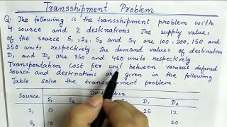 Lec34 Transshipment Problem In Hindi  Example and solutions  In Operation Research [upl. by Htial]