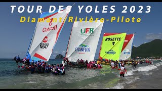 Tour des yoles 2023 DiamantAnseFiguier 2ème étape [upl. by Ecirted180]