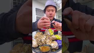 asmr eating raw oysters mukbang [upl. by Wilkens]