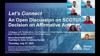 Lets Connect Session  “An Open Discussion on The SCOTUS Decision on Affirmative Action” [upl. by Adnaram]