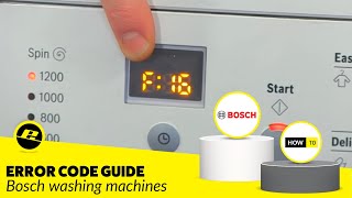 How to Identify an Error Code on a Bosch Washing Machine [upl. by Odracer993]