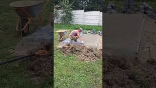 Laying paving tiles quotold townquot💪construction paver paving tiles landscape homeworkout diy [upl. by Seto]