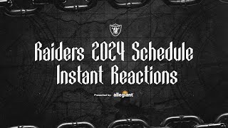 Instant Reactions to the Raiders’ 2024 Schedule  Raiders  NFL [upl. by Idnerb416]