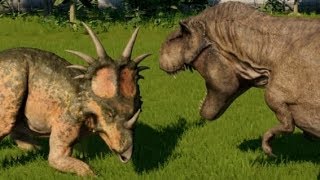 Styracosaurus vs TRex Indominus Rex Spinosaurus Giganotosaurus amp Allosaurus 1080p 60FPS [upl. by Oiramed]