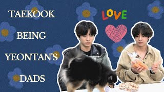 TAEKOOK being Yeontans Parents  A compilation of Taekook as Yeontans Dads [upl. by Tterb]