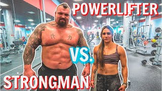 Strongman VS Powerlifter Ft Stefi Cohen [upl. by Samtsirhc265]