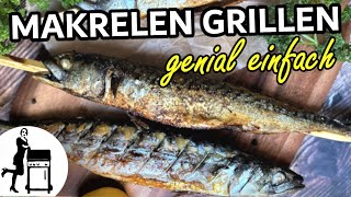 Makrele grillen auf dem Gasgrill und Kugelgrill  Die Frau am Grill [upl. by Etnoel]