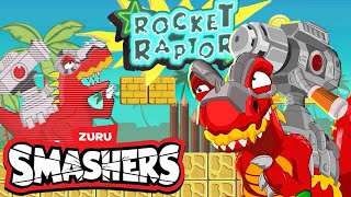 RetroWeltraumSpielhalle  NEU SMASHERS  Cartoons für Kinder  Lustige Dinosaurierschlachten [upl. by Etteraj832]