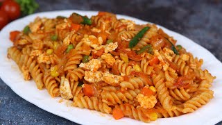 ঘরোয়া উপকরনে স্পাইসি মাসালা পাস্তা ॥ Pasta Recipe Bangla ॥ Spicy Egg Pasta ॥ Pasta recipe [upl. by Awahsoj]