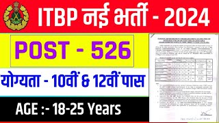 ITBP RECRUITMENT 2024  ITBP VACANCY ONLINE KAB SE HOGA  ITBP VACANCY  ITBP BAHALI [upl. by Otha]