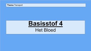 Havo 5  Transport  Basisstof 4 Het bloed [upl. by Aliehc763]