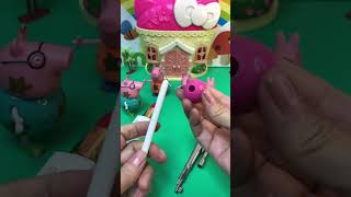 Peppa pig family 3 peppa peppapig toys viral shorts [upl. by Ocirnor919]