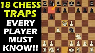 18 Opening Chess Traps Every Player Must Know  Chess Tricks amp Traps To Win Fast And Easily [upl. by Norris]