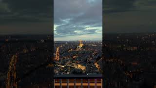 La plus belle vue de France  Tombée de la nuit à la tour Montparnasse vue sur Paris et tour Eiffel [upl. by Leinad]