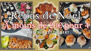 Repas de Noël complet à moins de 20€ à 4pouvant être fait à lavance pour profiter de sa soirée  🎄 [upl. by Liman]