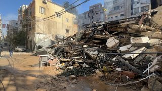 Aftermath of Israeli strike on south Beiruts Chiyah  AFP [upl. by Annnora]