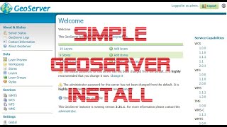 Simple GeoServer Install [upl. by Itnahs]