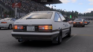 Toyota AE86 Trueno From Last To First in CClass Forza Motorsport [upl. by Eimmaj]