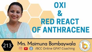 Polynuclear hydrocarbons 26  oxi amp red reaction of anthracene reactions of anthracene 3 [upl. by Nonnac484]