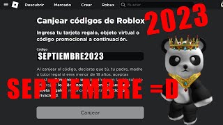 Todos los Promocodes Codigos en roblox SEPTIEMBRE 2023😍🥰 [upl. by Lenad]