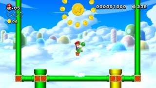 New Super Mario Bros U  Third Star Coin in Seesaw Shrooms [upl. by Tloh]