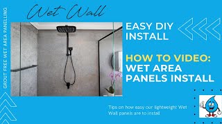 The Easy Way To Install Bathroom Wall Panels  Grout FREE Waterproof Shower Wall Panels [upl. by Ingelbert106]