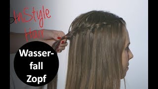 Wasserfall Zopf Tutorial So kannst du dir die elegante Frisur selber machen [upl. by Melone]