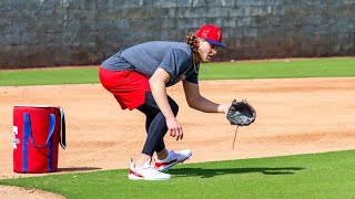 Alec Bohm Phillies Spring Training 2024 Defense Practice [upl. by Ahen141]