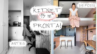 KITNET 15 m² PRONTA  REFORMA COMPLETA [upl. by Novaj549]