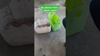 diy planter from a plastic bottle planterpots plants [upl. by Nylrebmik911]