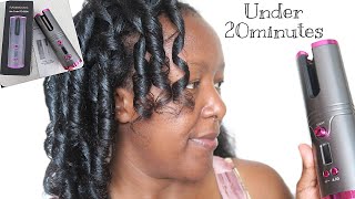 CORDLESS AUTOMATIC HAIR CURLER on AFRICAN NATURAL HAIR [upl. by Kirt]