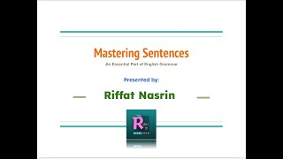 Mastering sentences  Subject Object Types of Sentences  English Grammar I Riffats Classroom [upl. by Tnahsin]