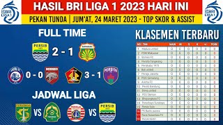 Hasil BRI liga 1 2023 hari ini  Persib vs Bhayangkara FC  Arema FC vs Borneo  klasemen BRI liga 1 [upl. by Rialcnis]